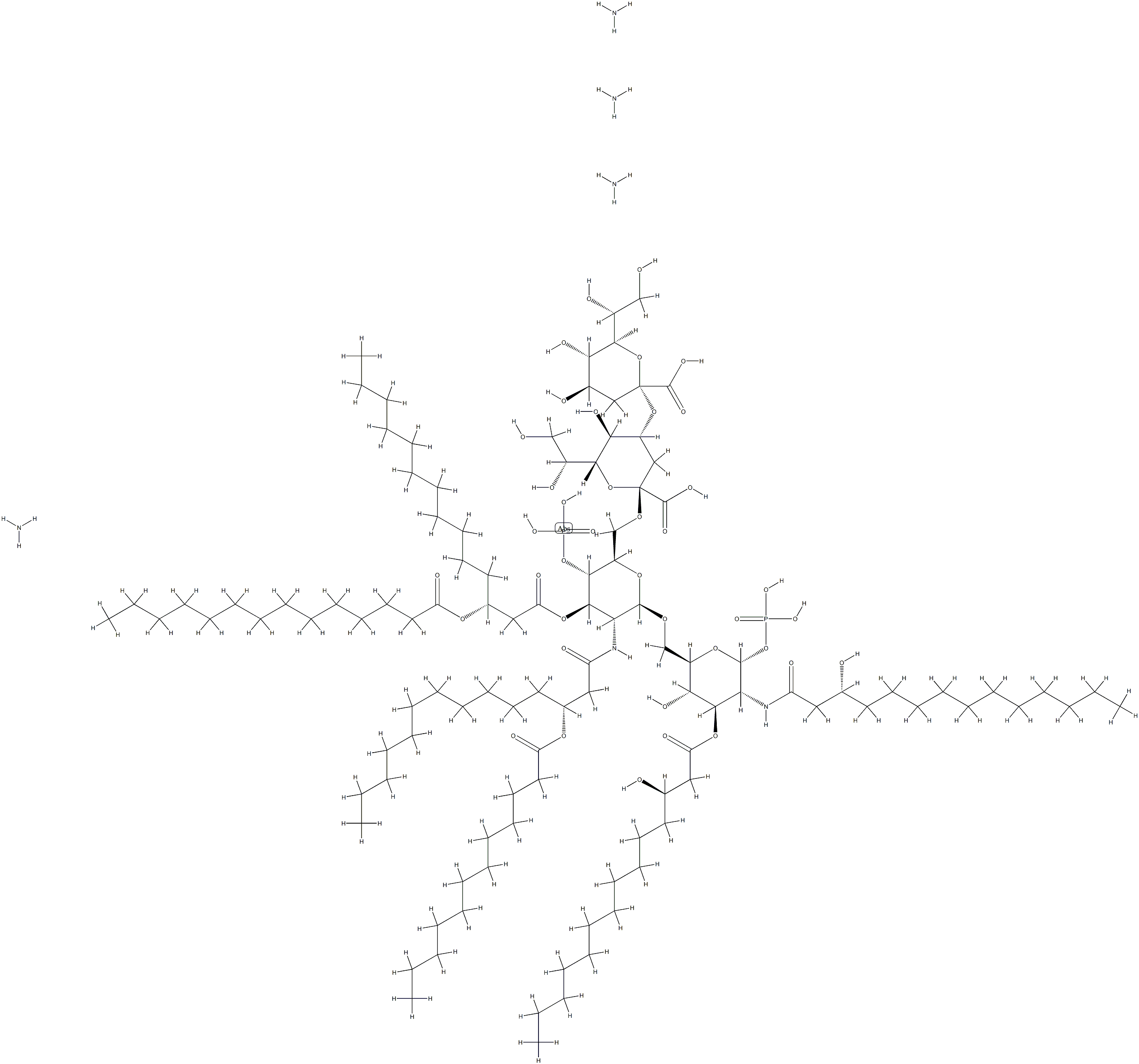 Di[3-deoxy-D-Manno-octulosonyl]-lipid A (aMMoniuM salt) Structure