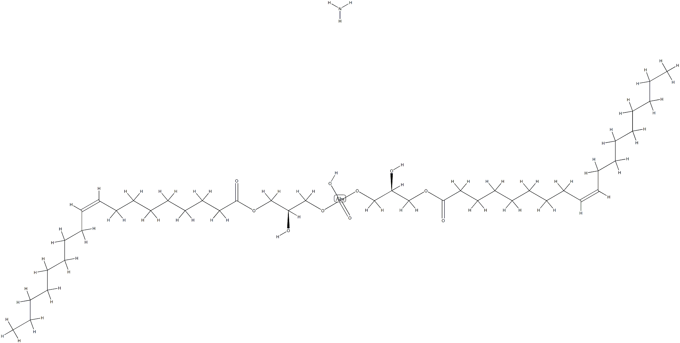 <I>sn</I>-(3-oleoyl-2-hydroxy)-glycerol-1-phospho-<I>sn</I>-1'-(3'-oleoyl-2'-hydroxy)-glycerol (aMMoniuM salt) Structure