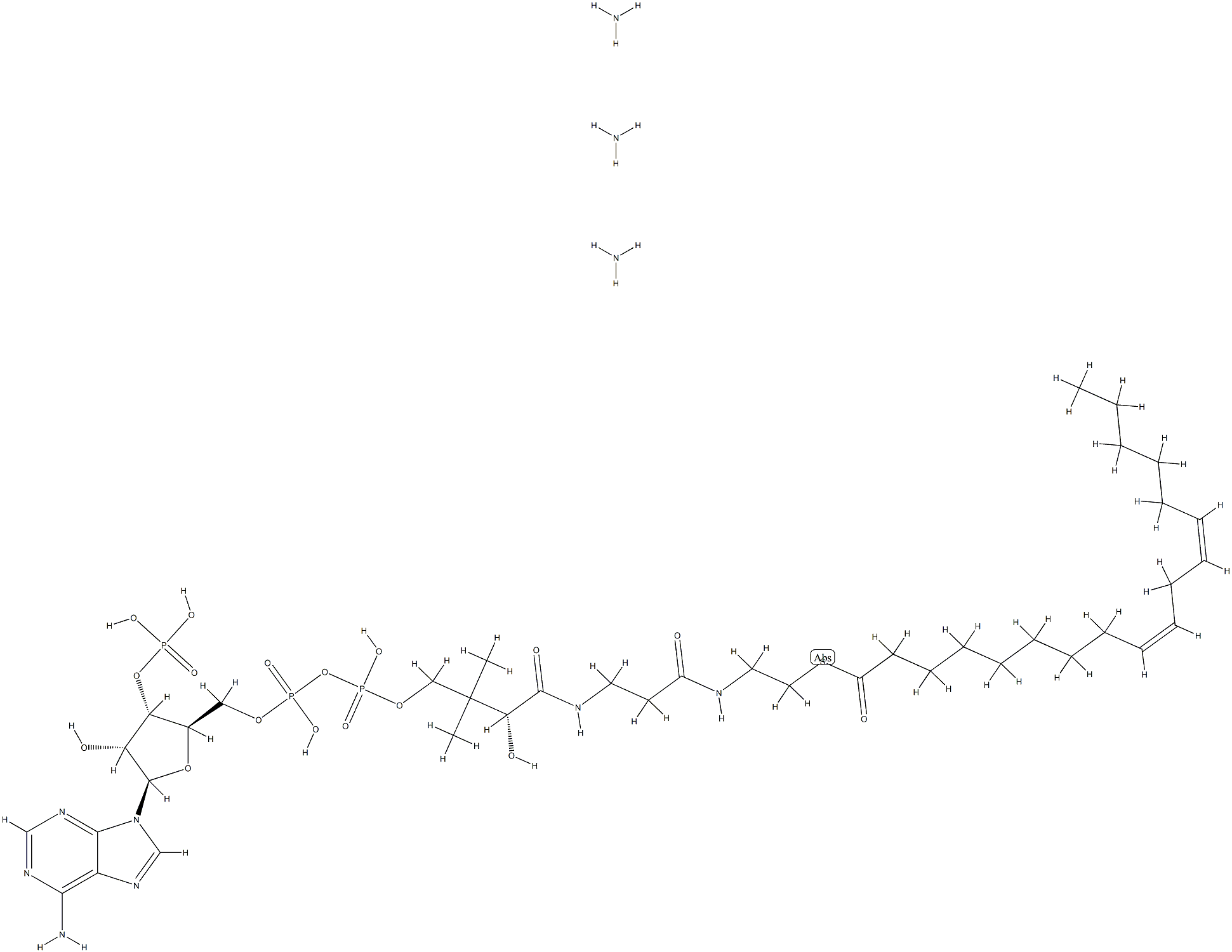 (9Z,12Z-octadecadienoyl) CoenzyMe A (aMMoniuM salt) 구조식 이미지