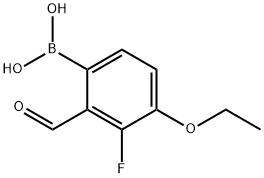 4-Ethoxy-3-fluoro-2-formylphenylboronic acid Structure