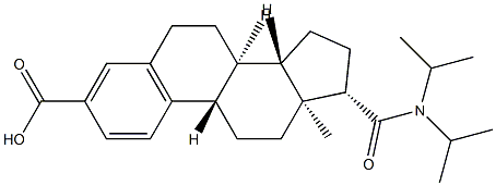 17-(N,N-디이소프로필카르복사미드)에스트라-1,3,5(10)-트리엔-3-카르복실산 구조식 이미지