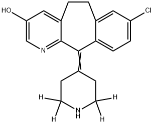 8-chloro-11-(2,2,6,6-tetradeuteriopiperidin-4-ylidene)-5,6-dihydrobenzo[1,2]cyclohepta[2,4-b]pyridin-3-ol Structure