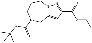 5-Tert-Butyl 2-Ethyl 7,8-Dihydro-4H-Pyrazolo[1,5-A][1,4]Diazepine-2,5(6H)-Dicarboxylate(WX140749) Structure