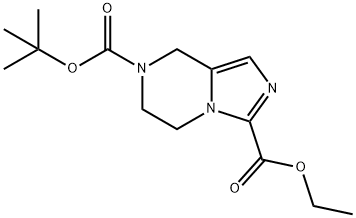 5,6-Dihydro-8H-Imidazo[1,5-A]Pyrazine-3,7-Dicarboxylic Acid 7-Tert-Butyl Ester 3-Ethyl Ester(WX140693) Structure