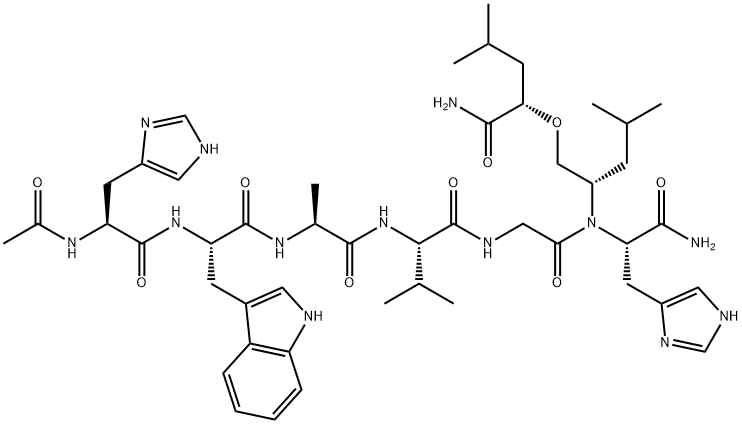 gastrin releasing peptide (20-27), N-acetyl-Leu(26)-psi(CH2O)Leu(27)- Structure