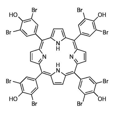 meso-tetra(3,5-dibromo-4-hydroxyphenyl)porphyrin 구조식 이미지