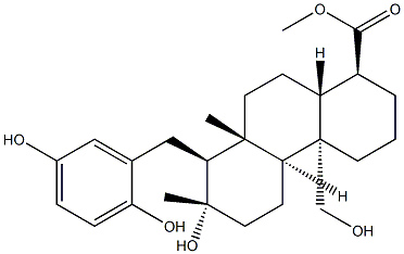 13,17,19,23-Tetrahydroxy-4,8-dimethyl-16,24-cyclo-21-nor-13,17-seco-5α-chola-16,20(22),23-triene-4β-carboxylic acid Structure