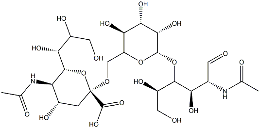 sialyl-alpha2-6-mannosyl-beta1-4-N-acetylglucosamine Structure