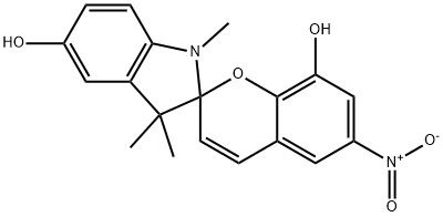 (±)-1',3',3'-triMethyl-6-nitrospiro[chroMene-2,2'-indoline]-5',8-diol 구조식 이미지