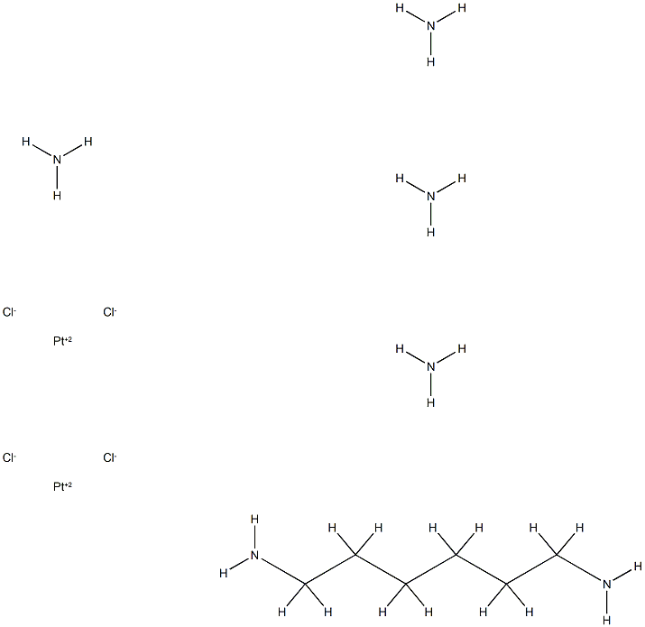 dichlorotetraamine(1,6-hexamethylenediamine)diplatinum(II) Structure