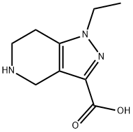 1-ethyl-4,5,6,7-tetrahydro-1H-pyrazolo[4,3-c]pyridine-3-carboxylic acid(SALTDATA: HCl H2O) Structure