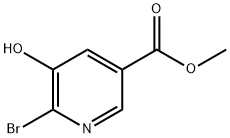 6-Bromo-5-hydroxy-nicotinic acid methyl ester 구조식 이미지