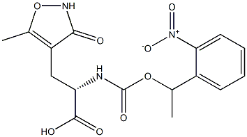 (N)-1-(2-Nitrophenyl)ethylcarboxy-(S)-α-1-(2-nitrophenyl)ethylcarboxyamino-3-hydroxy-5-methyl-4-isoxazolepropionicacid Structure