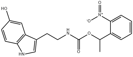 3-((N)-1-(2-Nitrophenyl)ethylcarboxy)-(2-Aminoethyl)-1H-indol-5-ol 구조식 이미지
