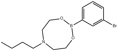 6-부틸-2-(3-브로모페닐)-1,3,6,2-디옥사자보로칸 구조식 이미지