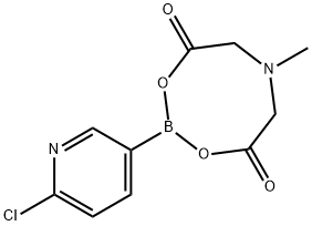 2-Chloropyridine-5-boronic  acid  MIDA  ester,  6-Chloro-3-pyridineboronic  acid  MIDA  ester,  2-(6-Chloro-3-pyridinyl)-6-methyl-1,3,6,2-dioxazaborocane-4,8-dione Structure