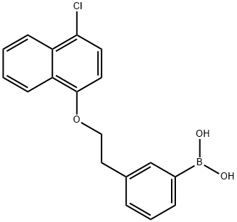 3-[(4μ-Chloro-1-naphthyloxy)methyl]phenylboronic  acid Structure