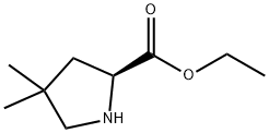 (S)-4,4-Dimethyl-pyrrolidine-2-carboxylic acid ethyl ester 구조식 이미지