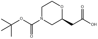 (S)-N-Boc-Morpholine-2-acetic acid Structure