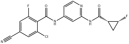 1258294-34-6 2-chloro-4-cyano-6-fluoro-N-(2-((1R,2R)-2-fluorocyclopropanecarboxaMido)pyridin-4-yl)benzaMide