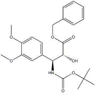 tert-butyl (1S,2R)-2-((benzyloxy)carbonyl)-2-hydroxy-1-(3,4-dimethoxyphenyl)ethylcarbamate 구조식 이미지