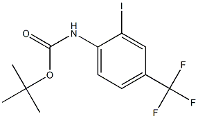 tert-butyl 2-iodo-4-(trifluoromethyl)phenylcarbamate Structure