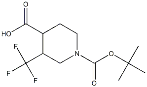 3-Trifluoromethyl-piperidine-1,4-dicarboxylic acid 1-tert-butyl ester 구조식 이미지
