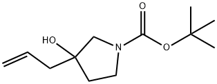 tert-butyl 3-allyl-3-hydroxypyrrolidine-1-carboxylate 구조식 이미지