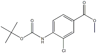 methyl 4-(tert-butoxycarbonylamino)-3-chlorobenzoate Structure