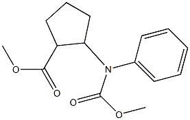 2-Benzyloxycarbonylamino-cyclopentanecarboxylic acid methyl ester Structure