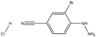3-bromo-4-hydrazinylbenzonitrile hydrochloride Structure