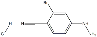 2-bromo-4-hydrazinylbenzonitrile hydrochloride Structure