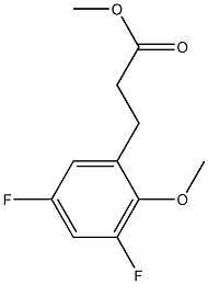 3-(3,5-Difluoro-2-methoxy-phenyl)-propionic acid methyl ester Structure