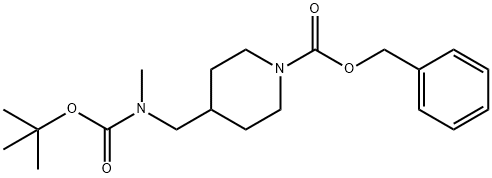 Benzyl 4-((tert-butoxycarbonyl(methyl)amino)methyl)piperidine-1-carboxylate Structure