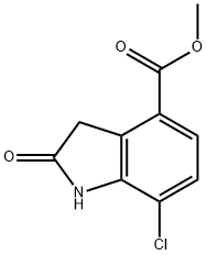 메틸7-클로로-2-옥소인돌린-4-카르복실레이트 구조식 이미지