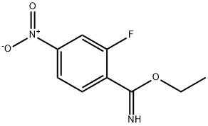 2-fluoro-4-nitro-benzimidic acid ethyl ester Structure