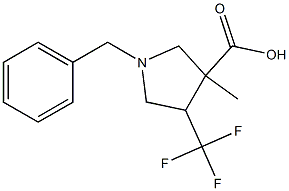 1-Benzyl-3-methyl-4-trifluoromethyl-pyrrolidine-3-carboxylic acid Structure