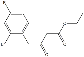 ethyl 4-(2-bromo-4-fluorophenyl)-3-oxobutanoate 구조식 이미지