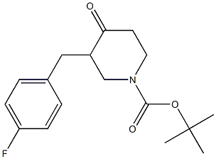 tert-butyl 3-(4-fluorobenzyl)-4-oxopiperidine-1-carboxylate 구조식 이미지