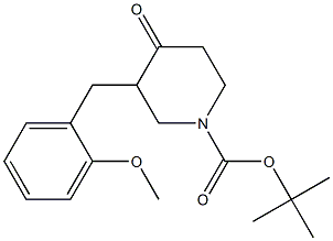 tert-butyl 3-(2-methoxybenzyl)-4-oxopiperidine-1-carboxylate Structure