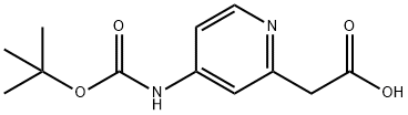 (4-tert-Butoxycarbonylamino-pyridin-2-yl)-acetic acid 구조식 이미지