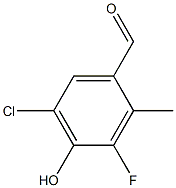 5-Chloro-3-fluoro-4-hydroxy-2-methyl-benzaldehyde Structure