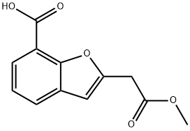 2-(2-methoxy-2-oxoethyl)benzofuran-7-carboxylic acid 구조식 이미지