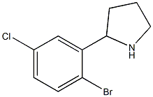 2-(2-bromo-5-chlorophenyl)pyrrolidine Structure