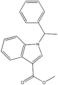 methyl 1-(1-phenylethyl)-1H-indole-3-carboxylate Structure