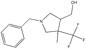 (1-Benzyl-4-methyl-4-trifluoromethyl-pyrrolidin-3-yl)-methanol 구조식 이미지