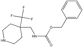 (4-Trifluoromethyl-piperidin-4-ylmethyl)-carbamic acid benzyl ester Structure