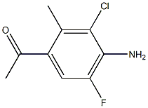 1-(4-Amino-3-chloro-5-fluoro-2-methyl-phenyl)-ethanone 구조식 이미지