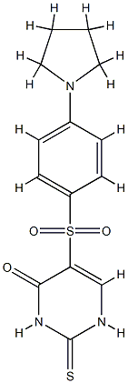 5-(4-pyrrolidin-1-ylphenyl)sulfonyl-2-sulfanylidene-1H-pyrimidin-4-one Structure