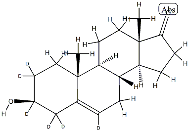 Dehydroepiandrosterone-[D6] 구조식 이미지